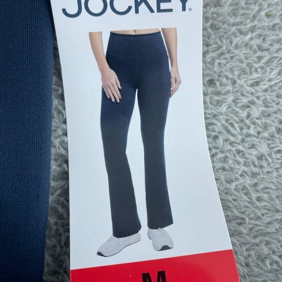 Jockey Studio Flare Pant M Neo Navy Polyester/Spandex Blend NWT 3542 - Picture 3 of 11